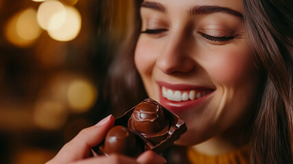 スイーツを食べる人